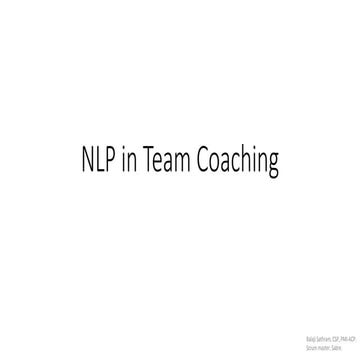 NLP in Team Coaching