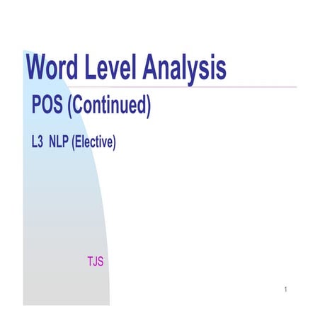 word level analysis 