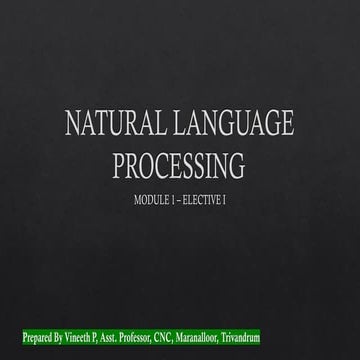 NLP Msc Computer science S2 Kerala University