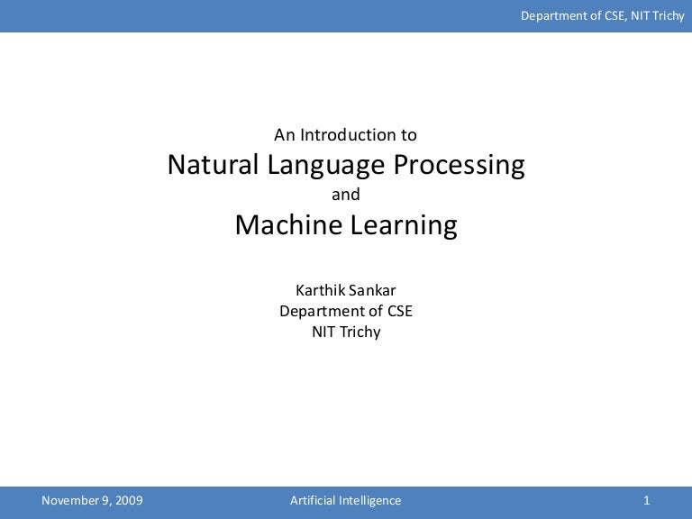 machine learning language processing