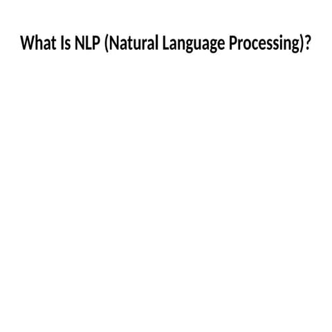 Natural Language Processing Understanding Pptx