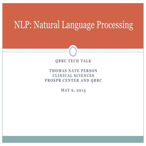 Nlp tech talk