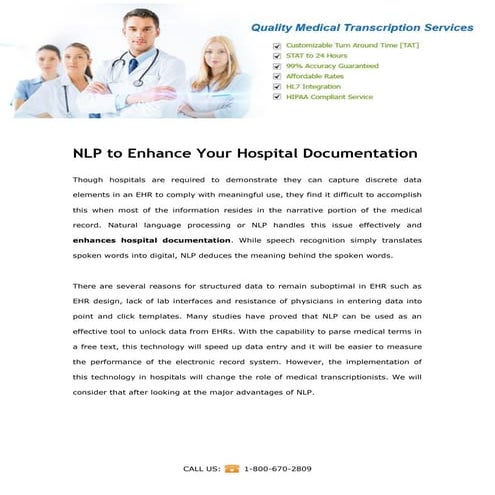 NLP to Enhance Your Hospital Documentation