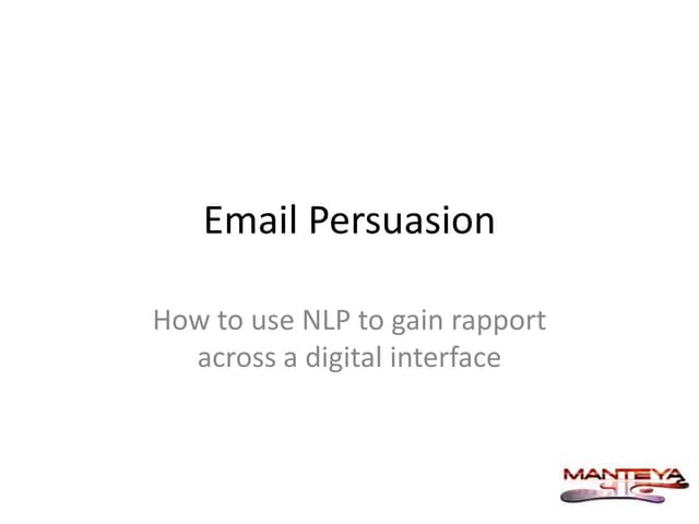 NLP@Work Conference: email persuasion