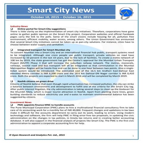 Nl smart city oct 10 - oct 16, 2015