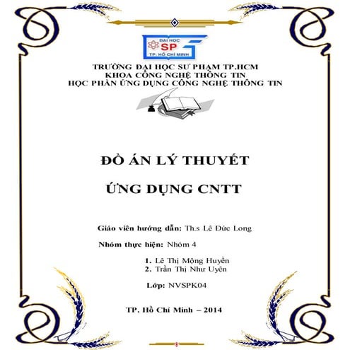 Đồ Án Lý Thuyết Ứng Dụng Công Nghệ Thông Tin Nhóm 4