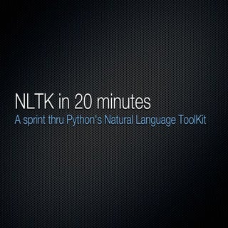 NLTK in 20 minutes