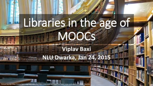 Libraries in the age of MOOCs