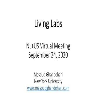Living Labs Roundtable / NYC Climate Week 2020/ Part 2 of 2