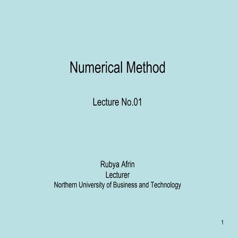 Numerical Method | PPT