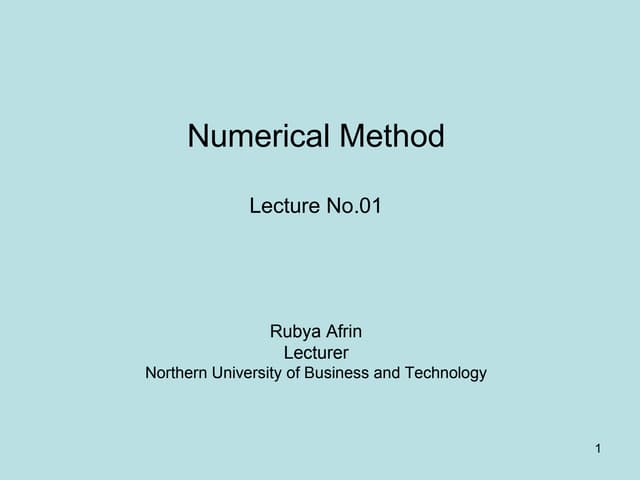 Numerical Method 