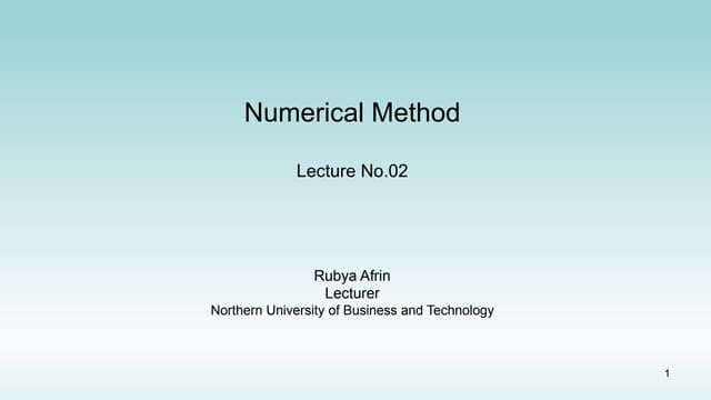 Numerical Method 2