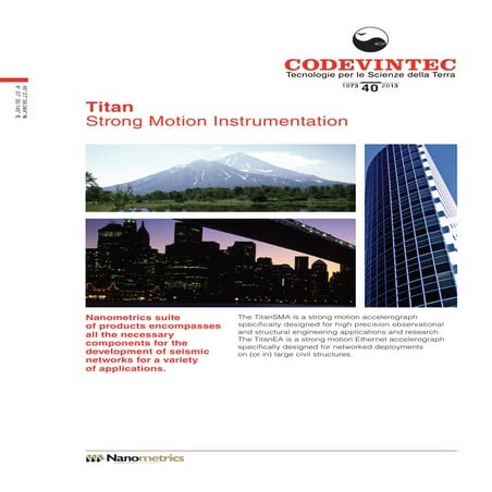 Nanometrics Titan: accelerografi strong motion 