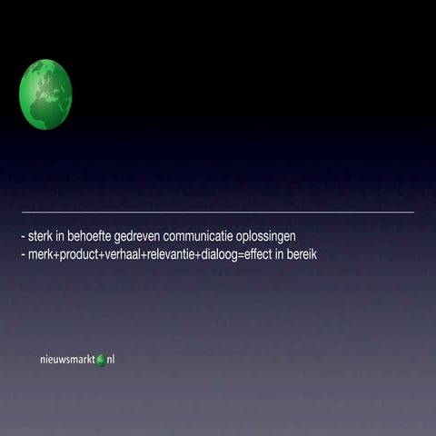 Presentatie nieuwsmarkt