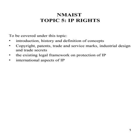 Nmaist lecture notes intellectual property rights
