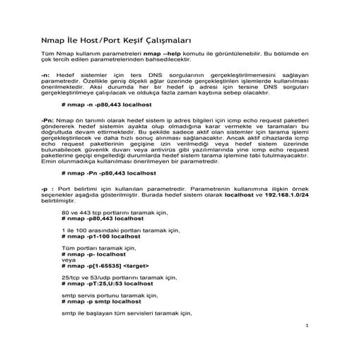 Nmap kullanimi