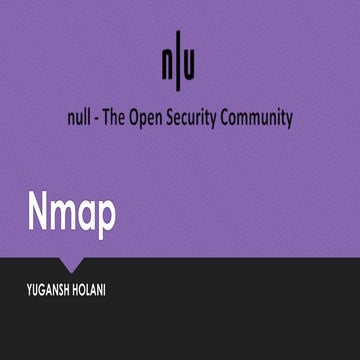 Nmap | Network Mapping | Null Bhopal Chapter