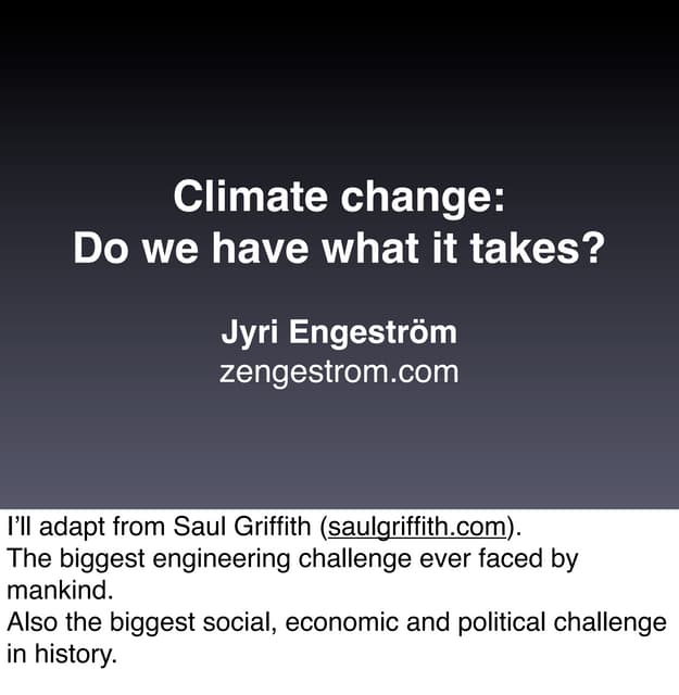 Climate change: Do we have what it takes?