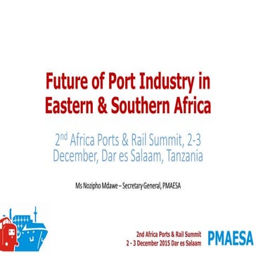 The Future of the port industry in Eastern & Southern Africa