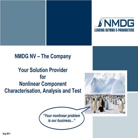 Presentation of NMDG nv: Your Solution Provider for Nonlinear Component Chara...
