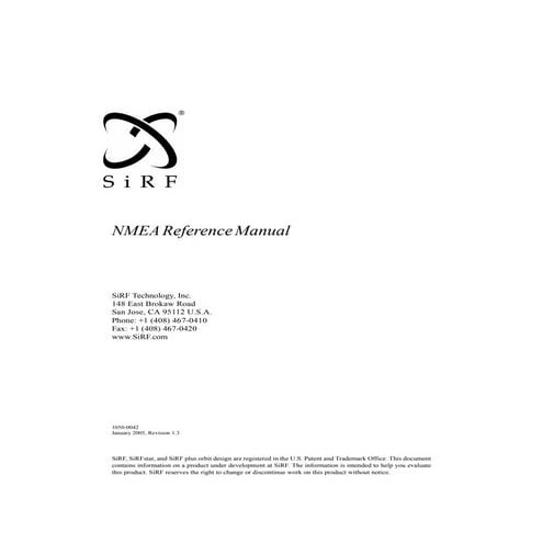 NMEA Manual of SiRF-III