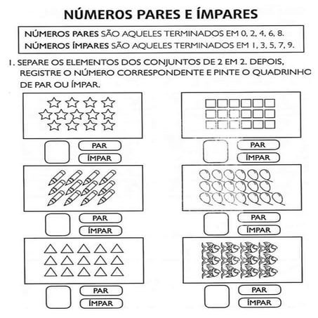 Atividades Números Pares e Ímpares: Melhores Modelos!