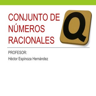 Los números racionales