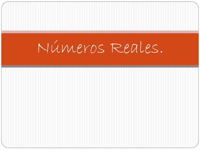Números reales