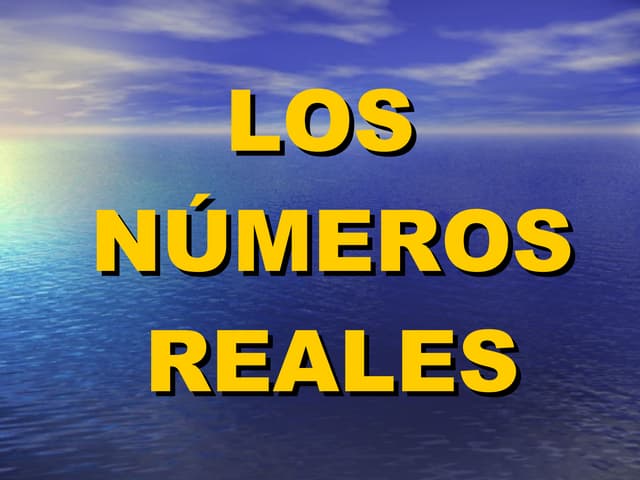 Números Reales
