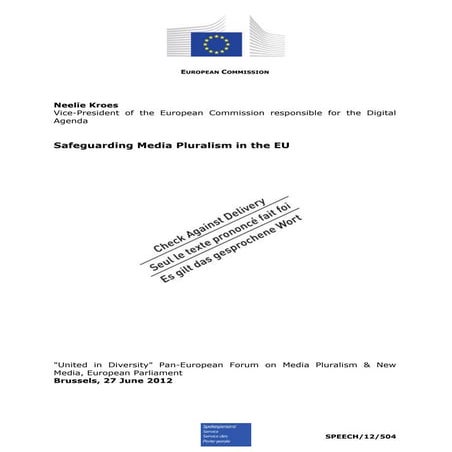 Safeguarding Media Pluralism in the EU