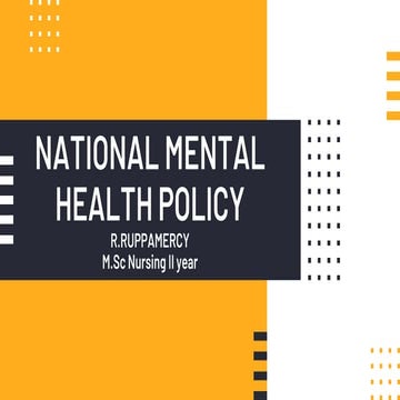 National Mental Health Policy