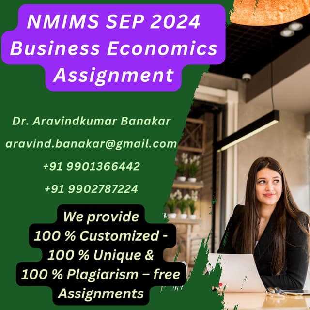 NMIMS Business Economics Assignment I NMIMS academic assistance I NMIMS ...