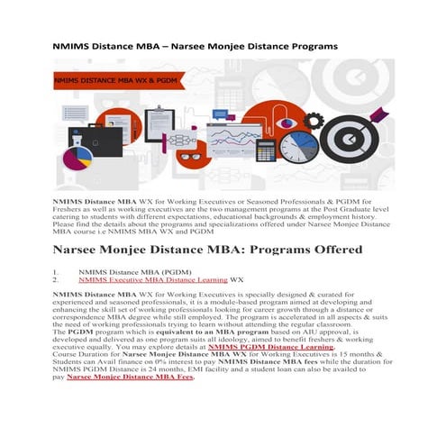 Nmims distance mba | PDF