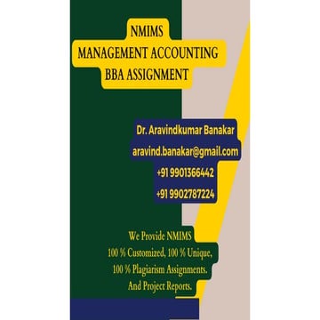 Nmims Management Accounting Assignment Pdf