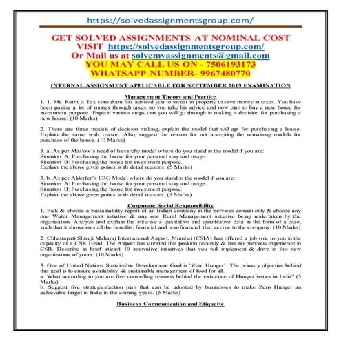 Nmims solved assignments   9967480770