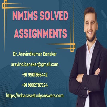 Solved NMIMS Assignments I NMIMS Solved Assignments I NMIMS MBA Assignments I  NMIMS Assignments Solutions I NMIMS Assignments help I NMIMS Assignments
