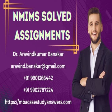 NMIMS MBA Assignments I NMIMS Solved Assignments I Solved NMIMS Assignments NMIMS Assignments Solutions I NMIMS Assignments help I NMIMS Assignments