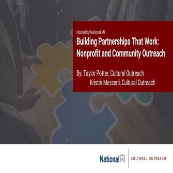 Building Partnerships That Work: Nonprofit and Community Outreach