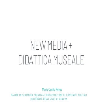 New Media + Didattica Museale [Part 1]
