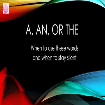 A, An, The, or Nothing, Lesson 8 of Misused and Misunderstood Words