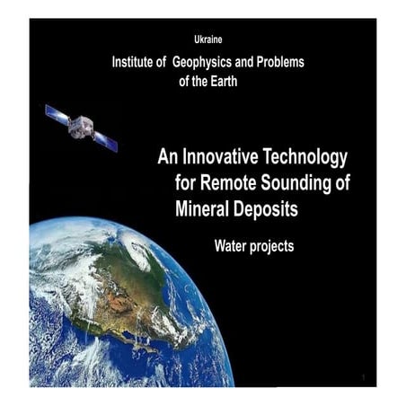 NMR water exploration & presentation of water project technology 
