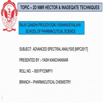 2D NMR  2D nmr hetcor and inadequate technique