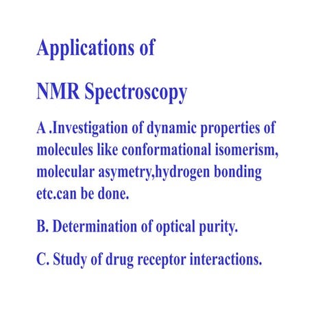 NMR applications