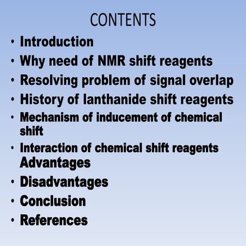 NMR Shift reagents