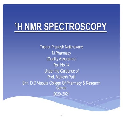 Nmr spectroscopy