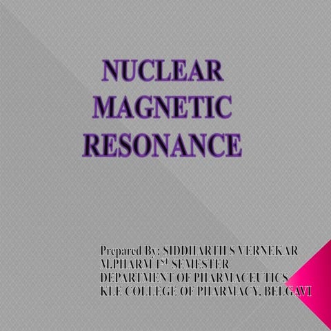 NMR spectroscopy(double resonance, C 13 NMR, applications)