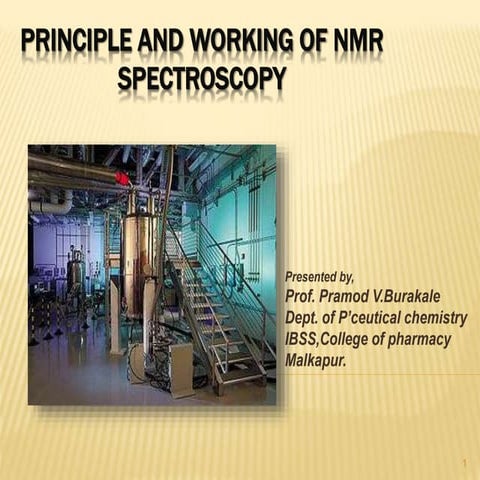 Principle and working of Nmr spectroscopy