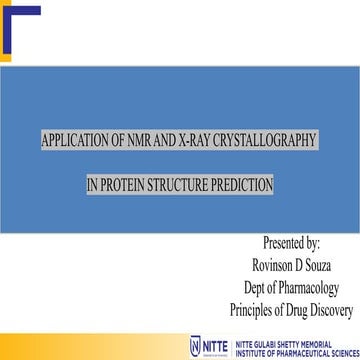 NMR & Xray Crystal pharmaceutical chemisrty.pptx
