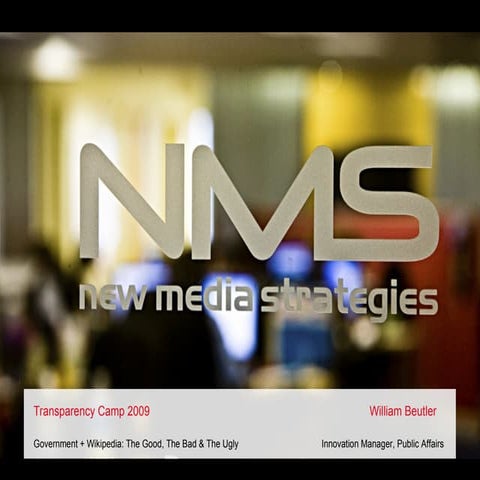 Government and Wikipedia: The Good, the Bad & the Ugly