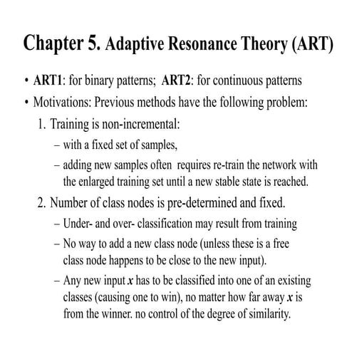 Adaptive Resonance Theory | PPT